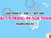 Bài 5.9 SGK Toán 8 tập 1 Kết nối tri thức